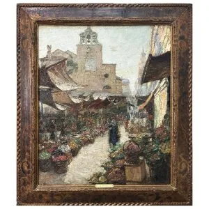 Luigi Moretti, Veduta del Mercato di Rialto - XIX Secolo